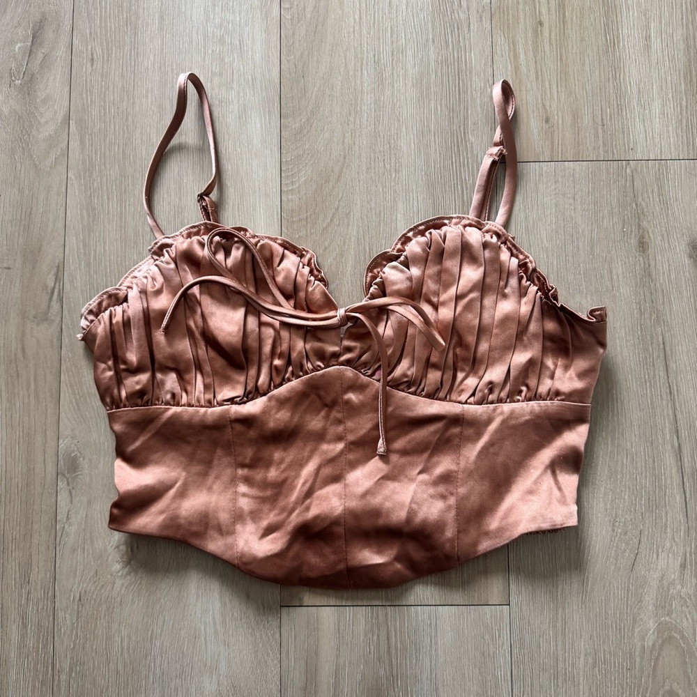 Rust corset top